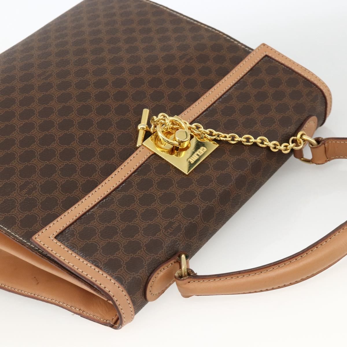 Celine Vintage Handbag Toile Céline, Brown, Canvas, Handbag