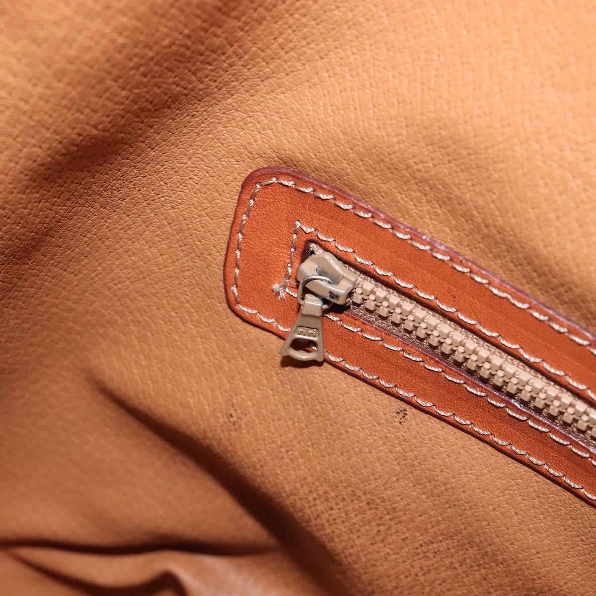 Celine Macadam Shoulder Leather, Brown, Canvas, Crossbody Bag