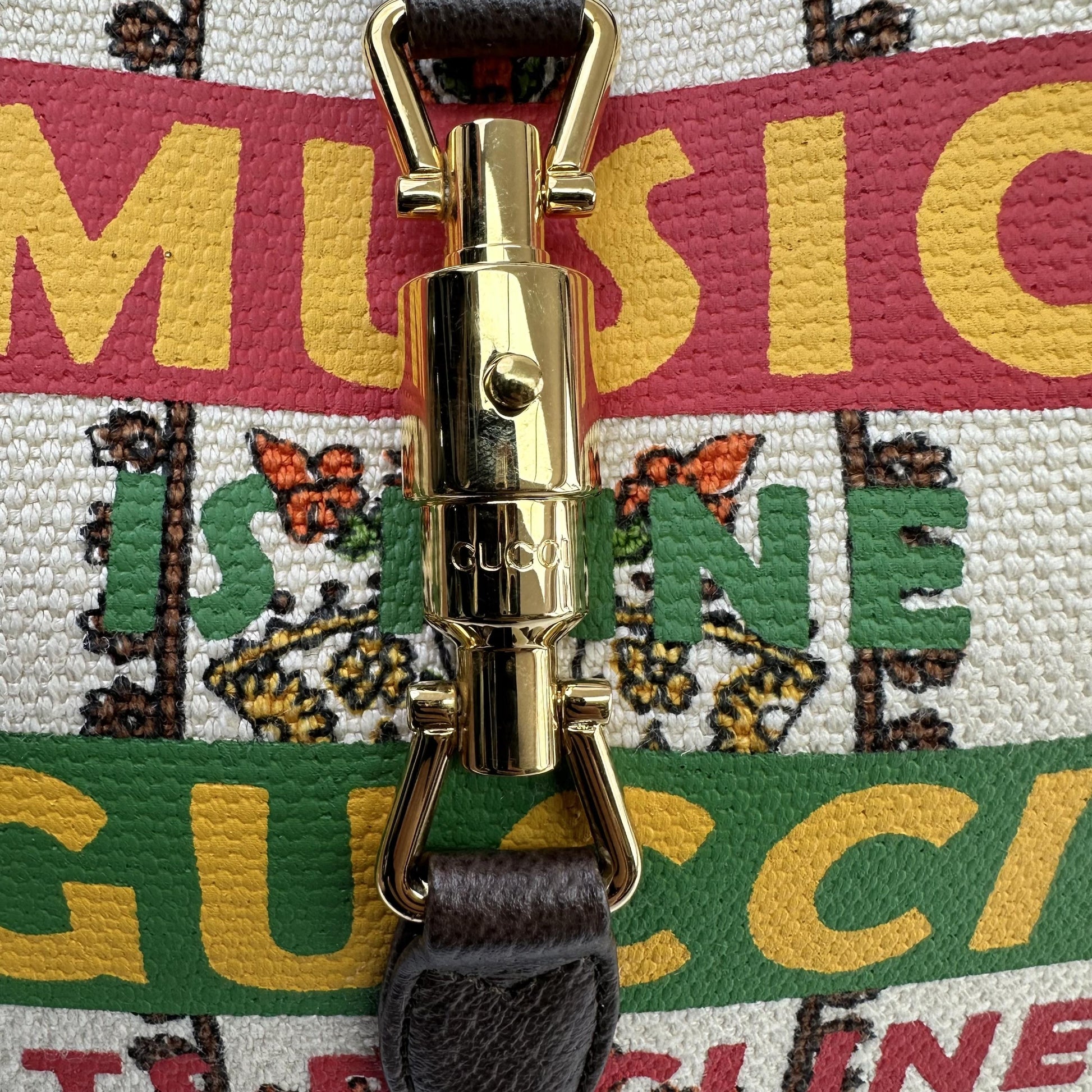 Gucci Vintage Jackie O Web Hobo GG Canvas and leather, Multicolour, Canvas, Shoulder Bag