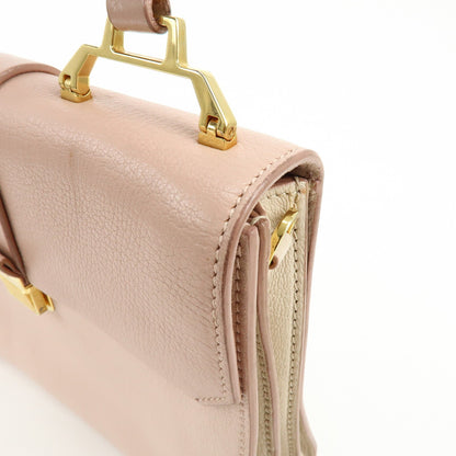 Miu Miu Madras Convertible Compartment Top Handle Leather, Pink, Leather, Handbag