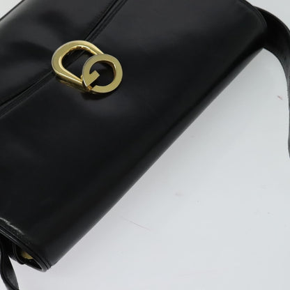 Gucci Vintage Leather, Black, Leather, Shoulder Bag