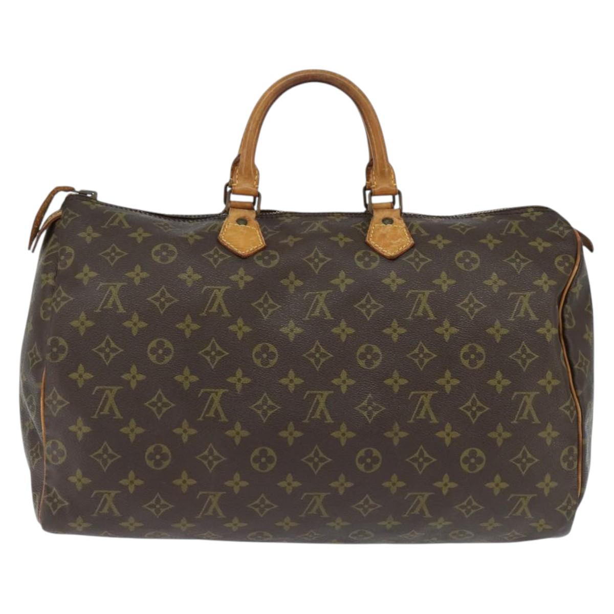 Louis Vuitton Speedy Handbag Monogram Canvas, BROWN, CANVAS, Handbag