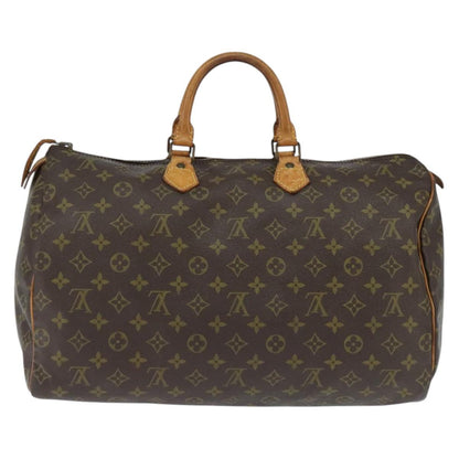 Louis Vuitton Speedy Handbag Monogram Canvas, BROWN, CANVAS, Handbag