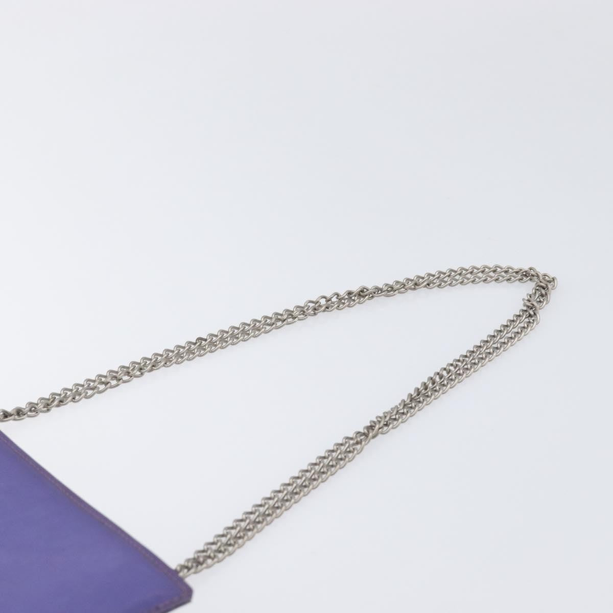 Chanel Vintage Holographic Chain Vinyl, Purple, Synthetic, Tote Bag