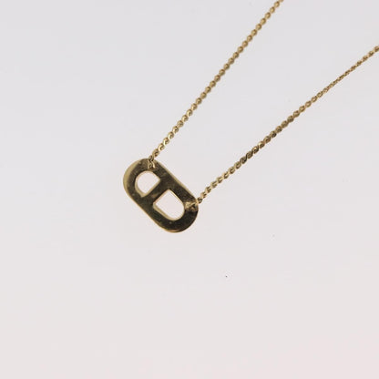 Christian Dior Logo Pendant Metal, Gold, Metal, Necklace