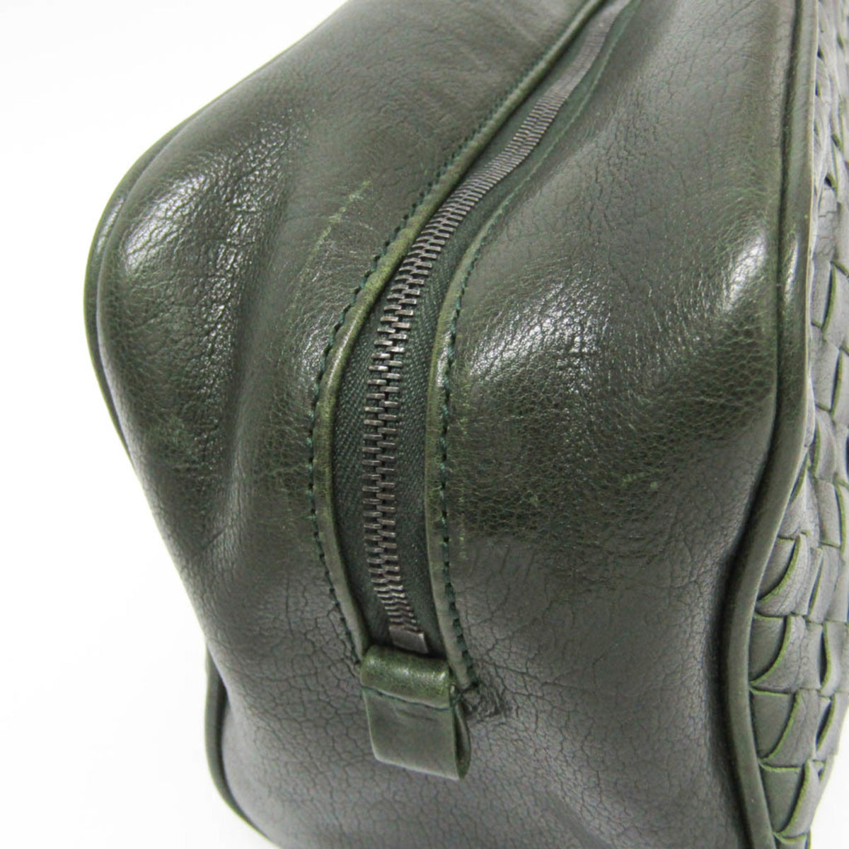 Bottega Veneta Toiletry Case Intrecciato Nappa, Green, Leather, Clutch