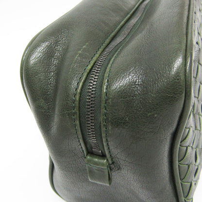 Bottega Veneta Toiletry Case Intrecciato Nappa, Green, Leather, Clutch