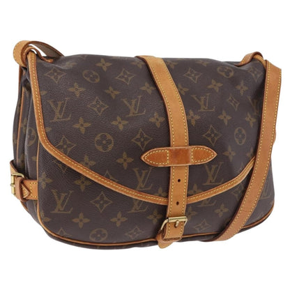 Louis Vuitton Saumur Monogram, Brown, Canvas, Shoulder Bag