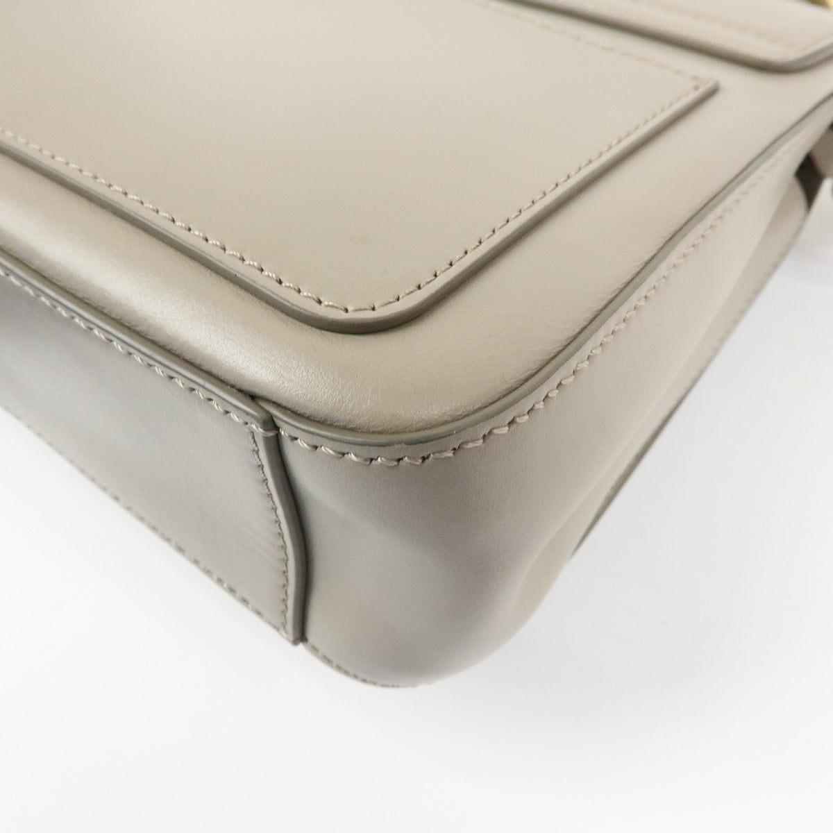Chloe C Shoulder Bag Leather, Gray, Leather, Shoulder Bag