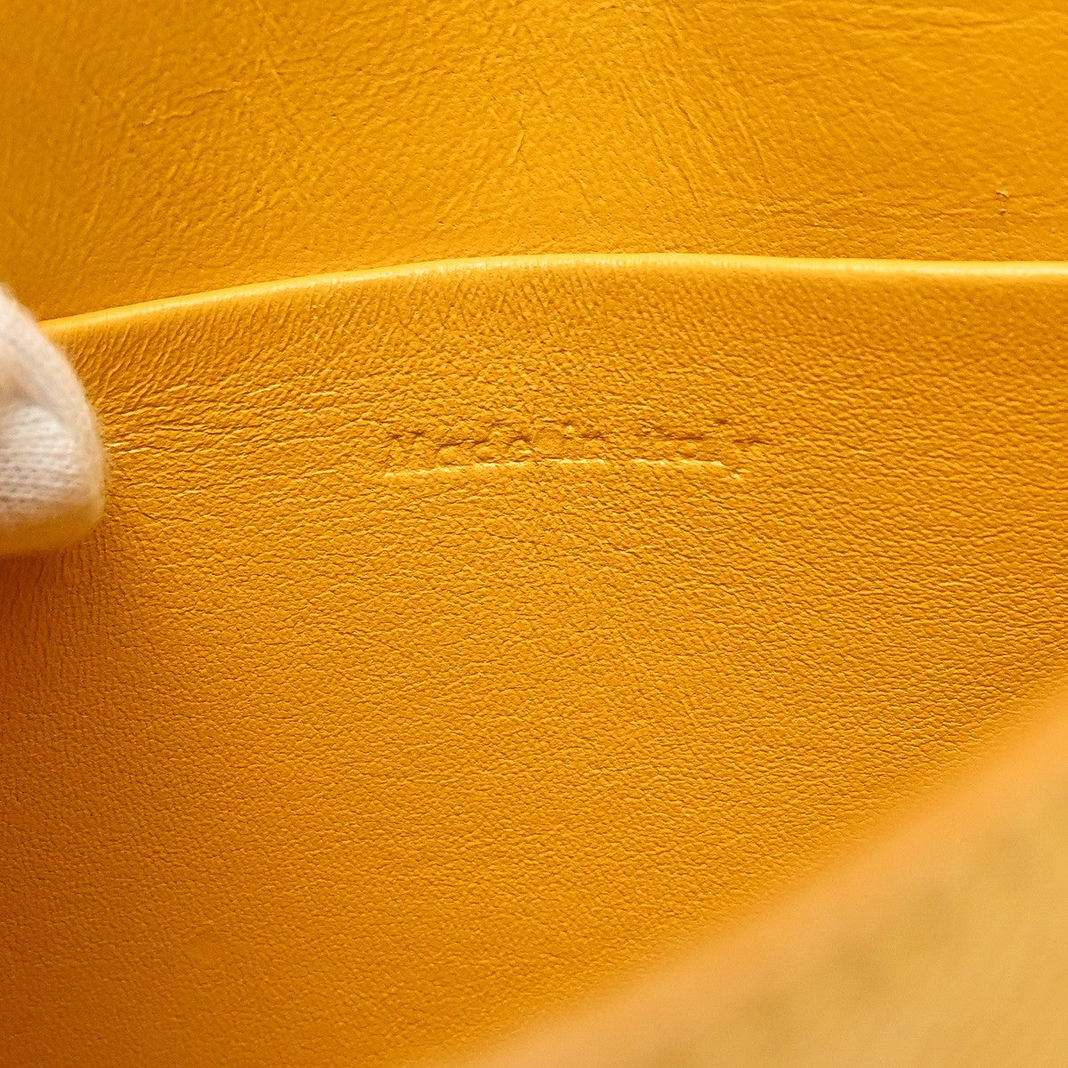 Celine Trotteur Grainy Leather, Yellow, Leather, Crossbody Bag