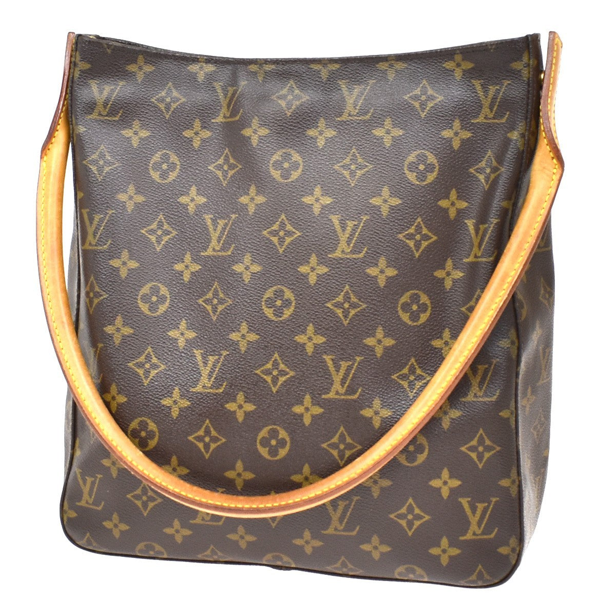 Louis Vuitton Looping Monogram Canvas, Brown, Canvas, Handbag