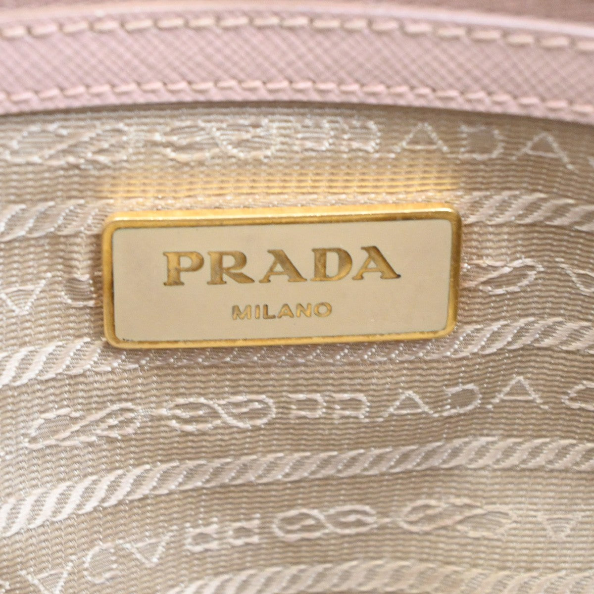 Prada Gardener's Saffiano Leather, Pink, Leather, Tote Bag