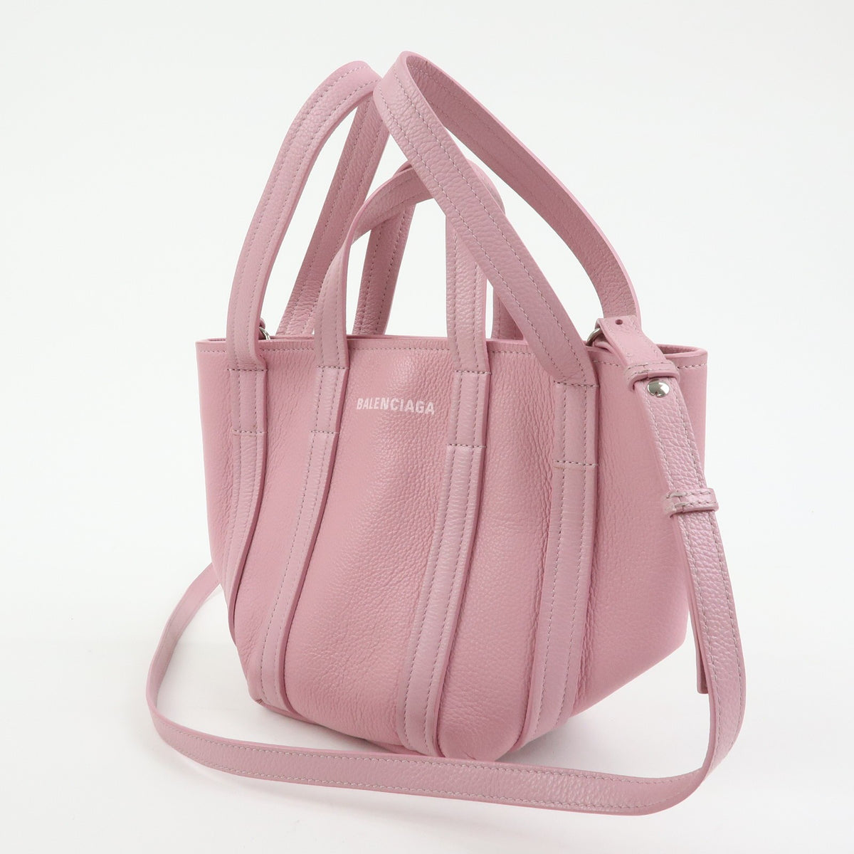 Balenciaga Everyday 2.0 North South Leather, Pink, Leather, Tote Bag