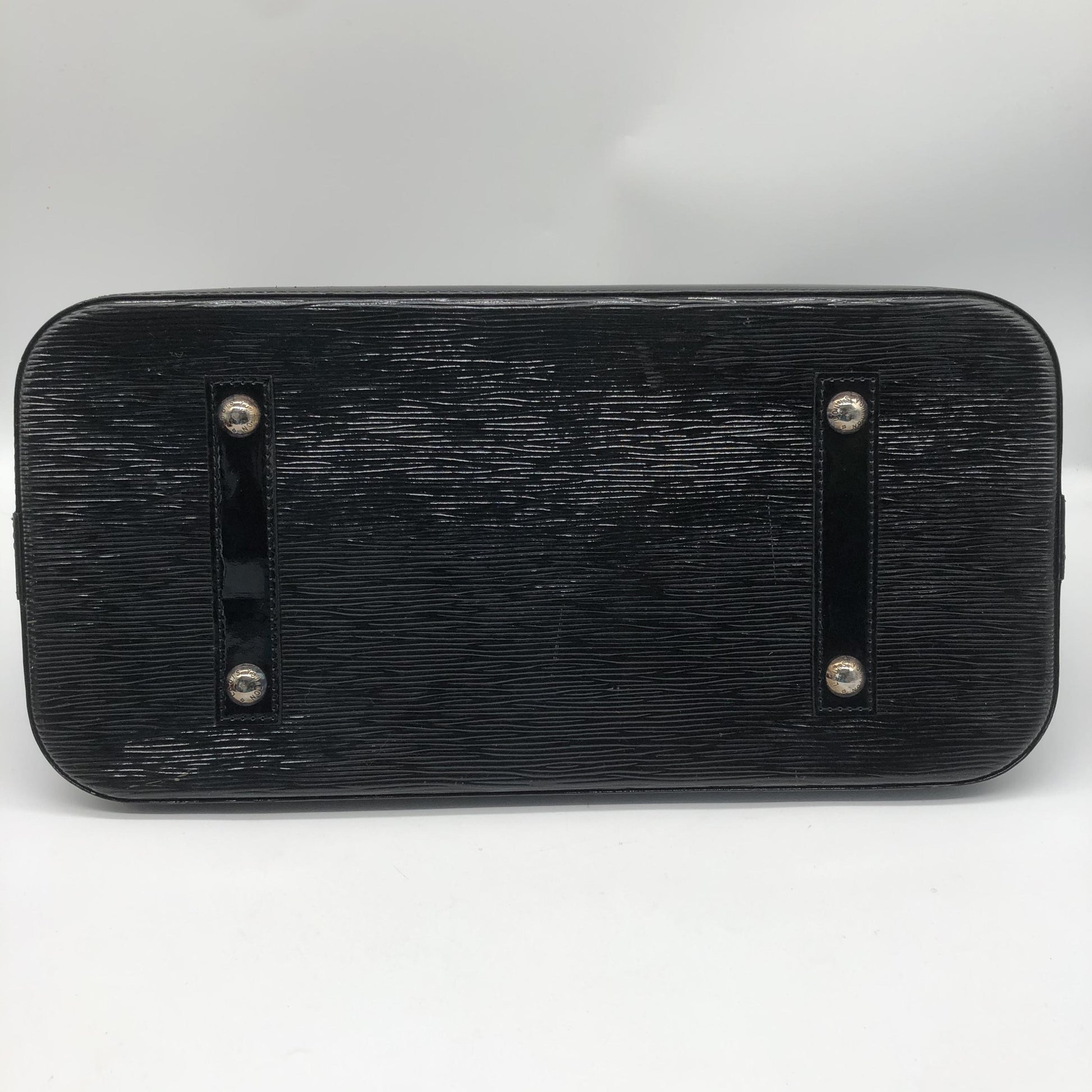 Louis Vuitton Alma Epi, Black, Leather, Handbag