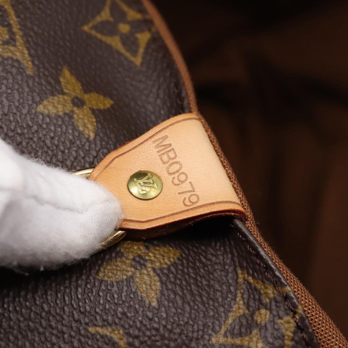 Louis Vuitton Shopping Sac Monogram Canvas, Brown, Canvas, Handbag