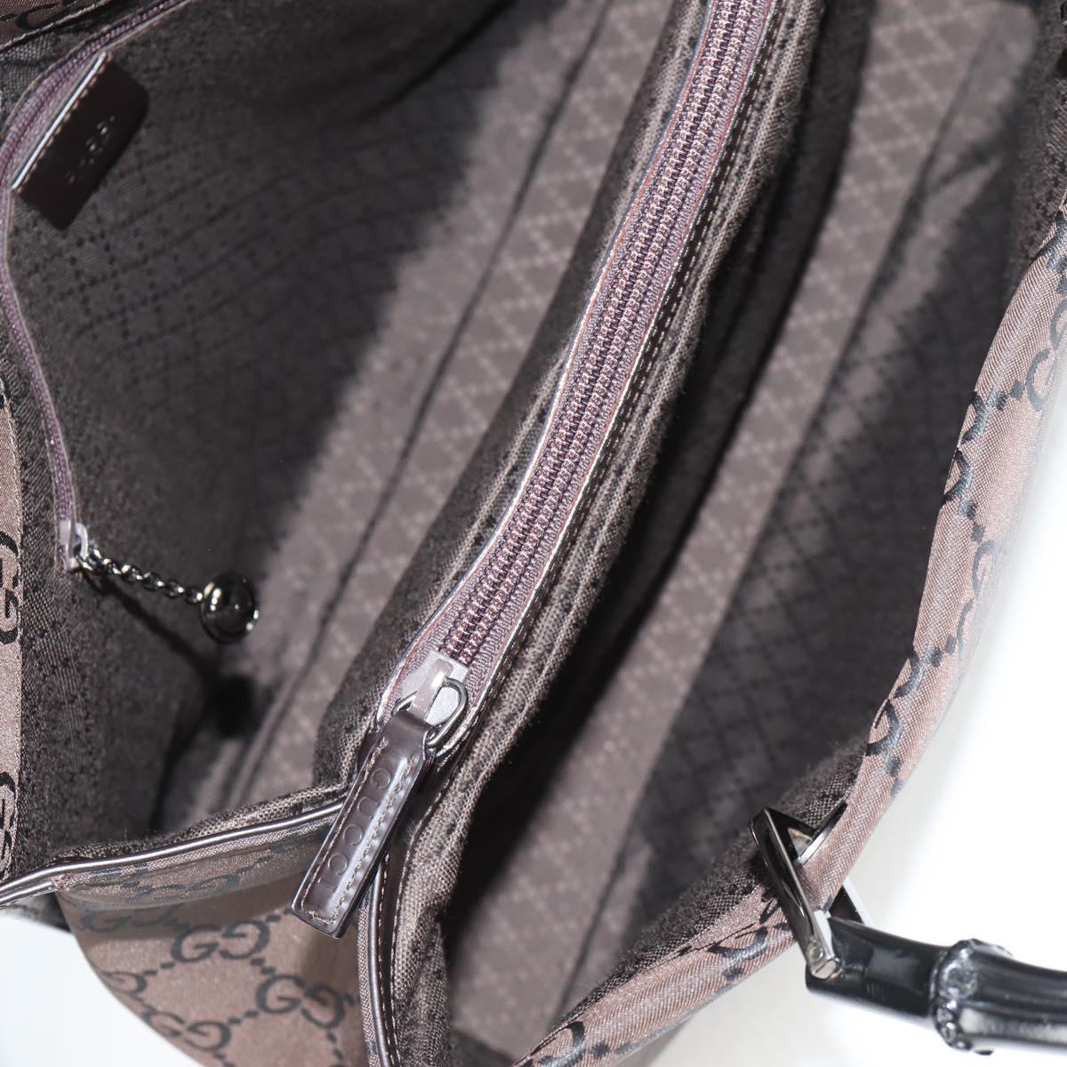 Gucci Bamboo tote bag Canvas, BROWN, CANVAS, Handbag
