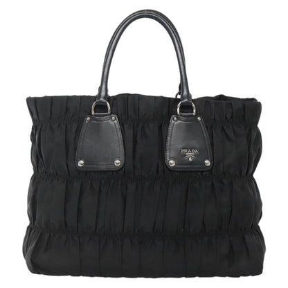 Prada Gaufre Tote Tessuto, Black, Nylon, Tote bag