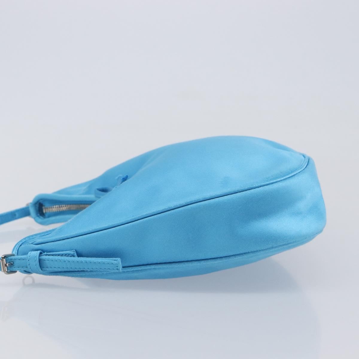 Balenciaga Leopolda Satin, Blue, Satin, Shoulder Bag