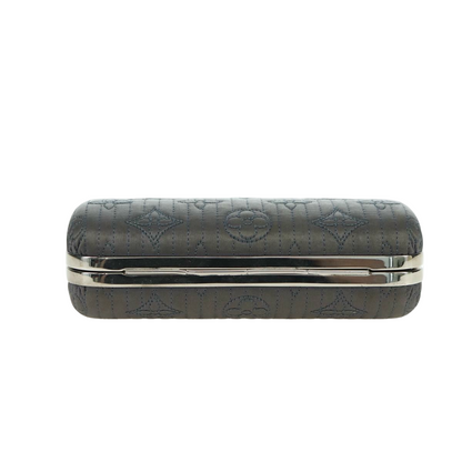 Louis Vuitton Motard Minaudiere Monogram Satin, Gray, Satin, Clutch