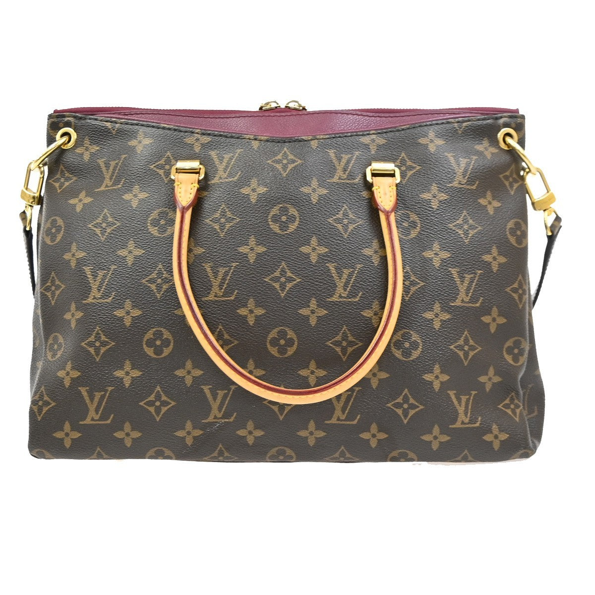 Louis Vuitton Pallas Tote Monogram Canvas with Leather, Brown, Leather, Handbag