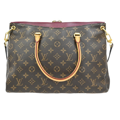 Louis Vuitton Pallas Tote Monogram Canvas with Leather, Brown, Leather, Handbag