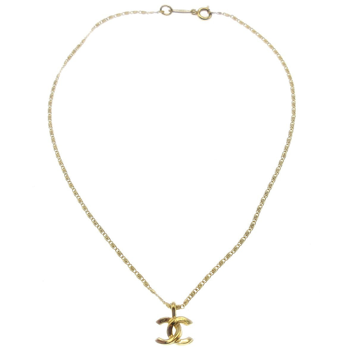 Chanel CC Pendant Metal, Gold, Gold Plated, Necklace