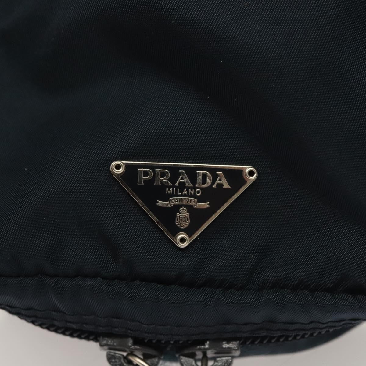 Prada Zip Around Toiletry Tessuto, Navy, Nylon, Clutch