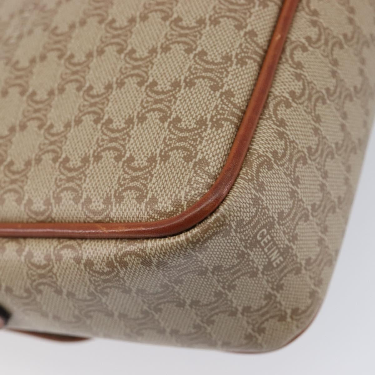 Celine Macadam Shoulder Canvas, Beige, Canvas, Crossbody Bag