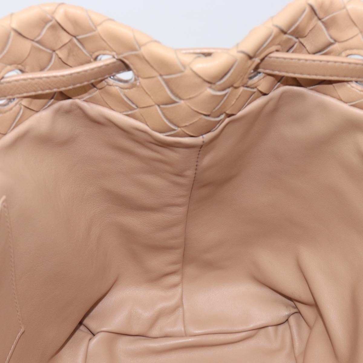 Bottega Veneta Garda Intrecciato Nappa, Beige, Leather, Handbag
