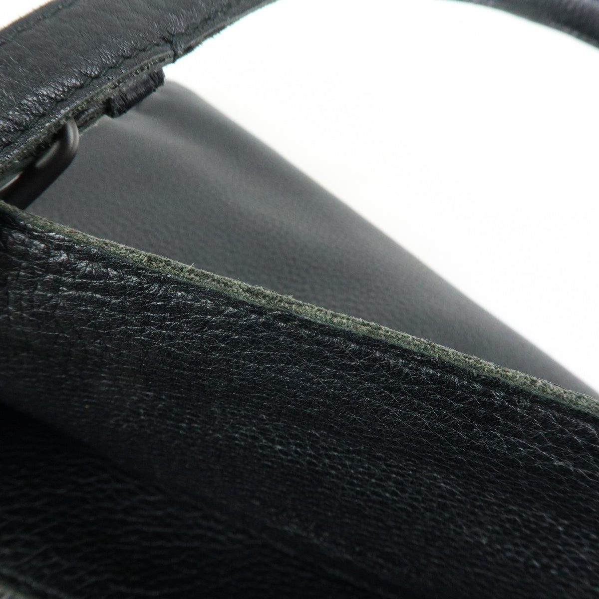 Bottega Veneta A-Shape Leather with Intrecciato Detail, Black, Leather, Tote Bag