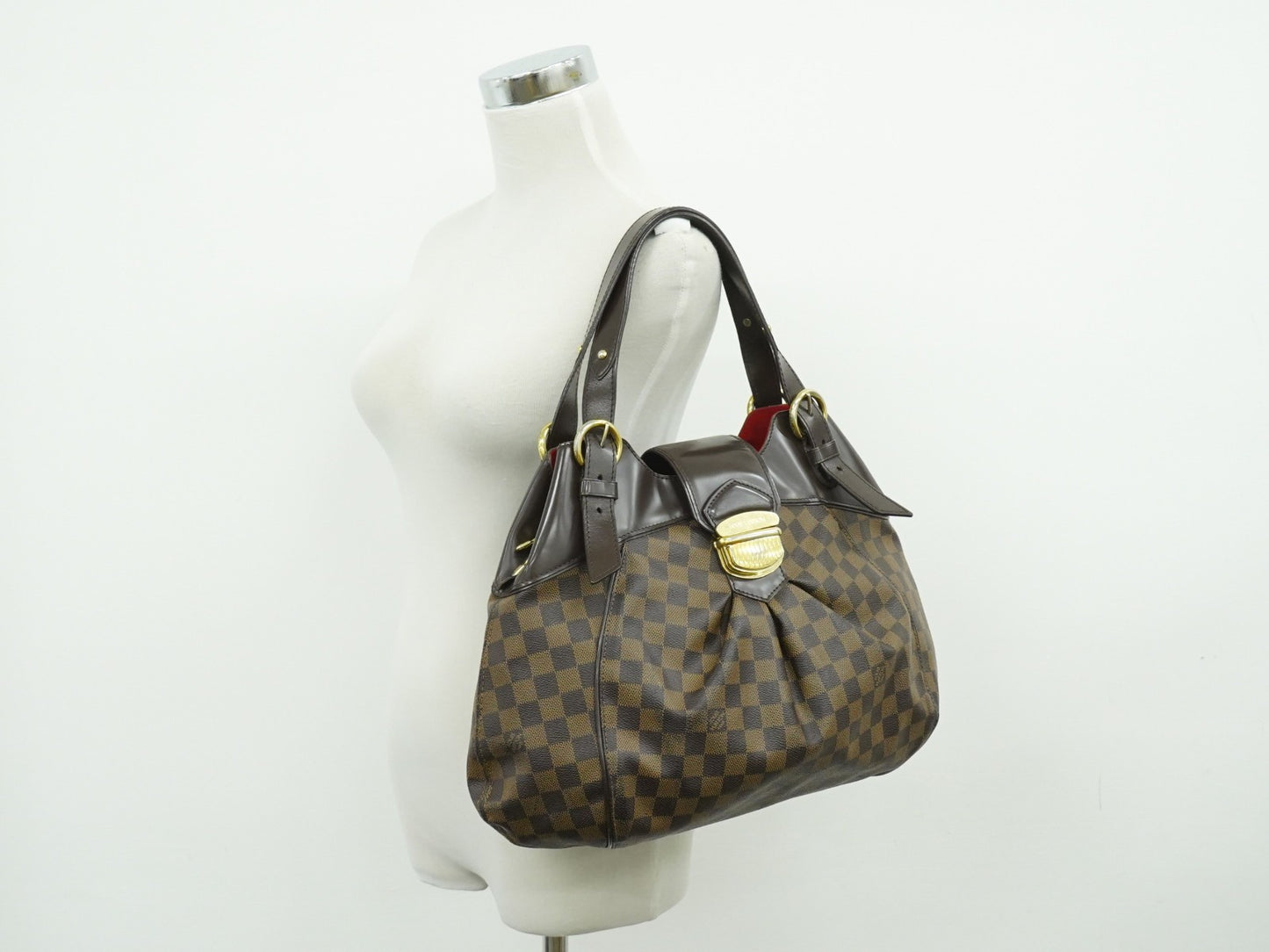 Louis Vuitton Sistina Damier Ebene, Brown, Canvas, Shoulder Bag