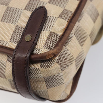 Louis Vuitton Trotteur Damier Lune, White, Canvas, Handbag