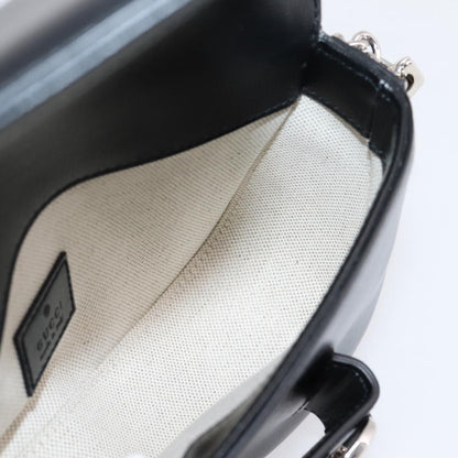 Gucci Horsebit 1955 Asymmetric Leather, Black, Leather, Shoulder Bag