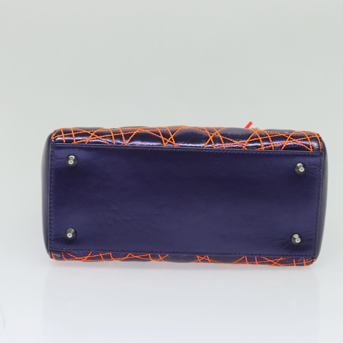 Christian Dior Lady Dior, Purple, Leather, Handbag