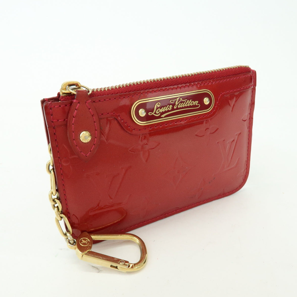 Louis Vuitton Pochette Clés Patent Leather, Red, Patent Leather, Wallet