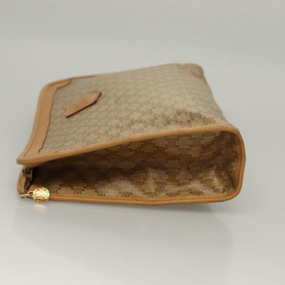 Celine Macadam Pochette Clutch, Beige, PVC, Clutch