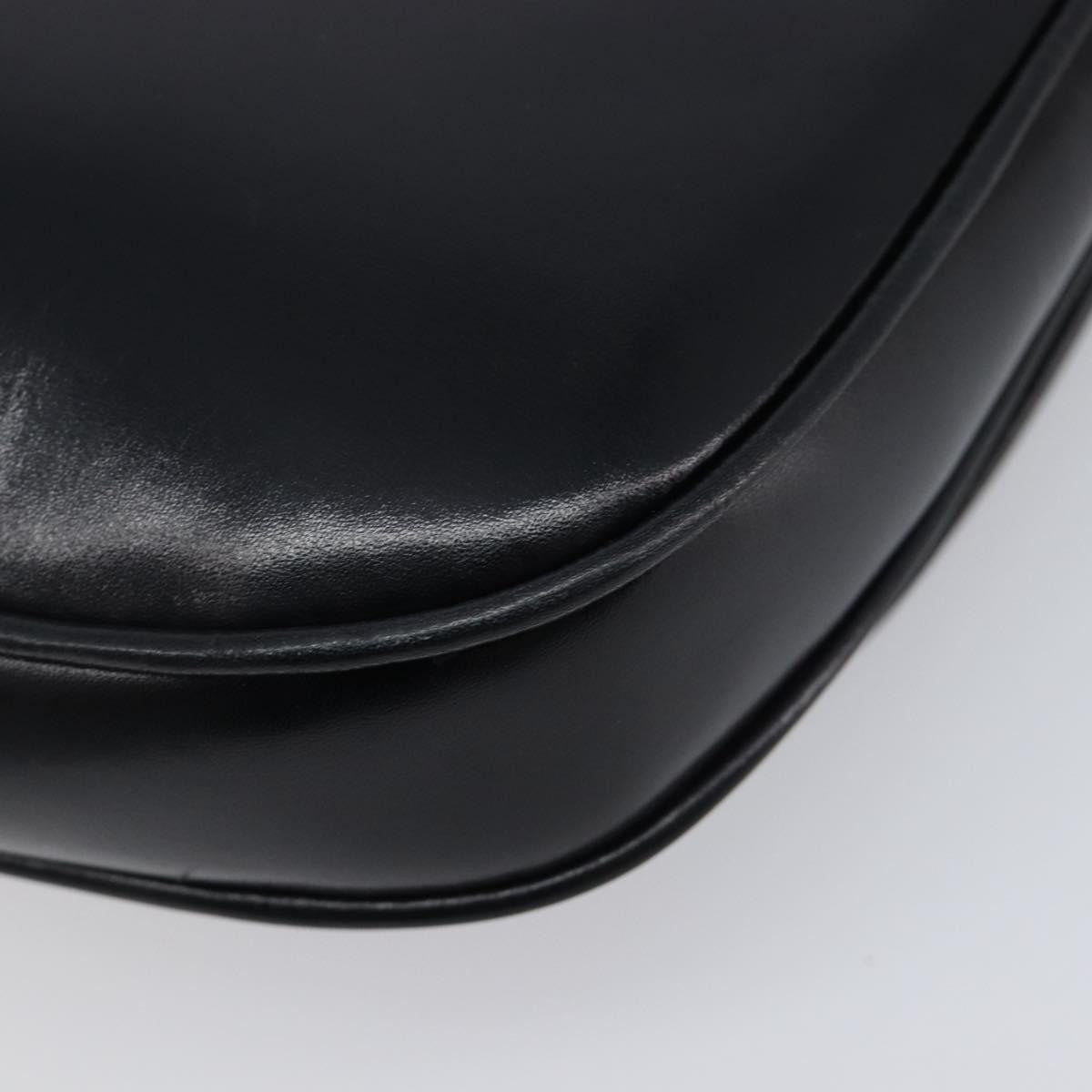 Celine Flap Shoulder Leather, Black, Leather, Shoulder Bag
