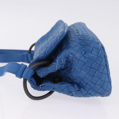 Bottega Veneta Adjustable Flap Intrecciato Nappa, Blue, Leather, Shoulder Bag