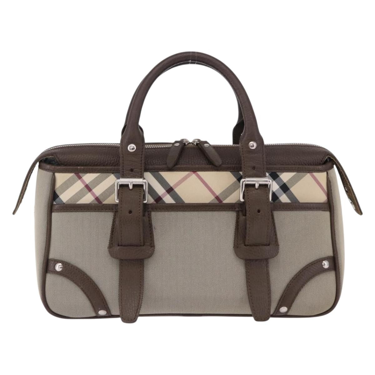 Burberry Nova Check Canvas, Brown, Canvas, Handbag