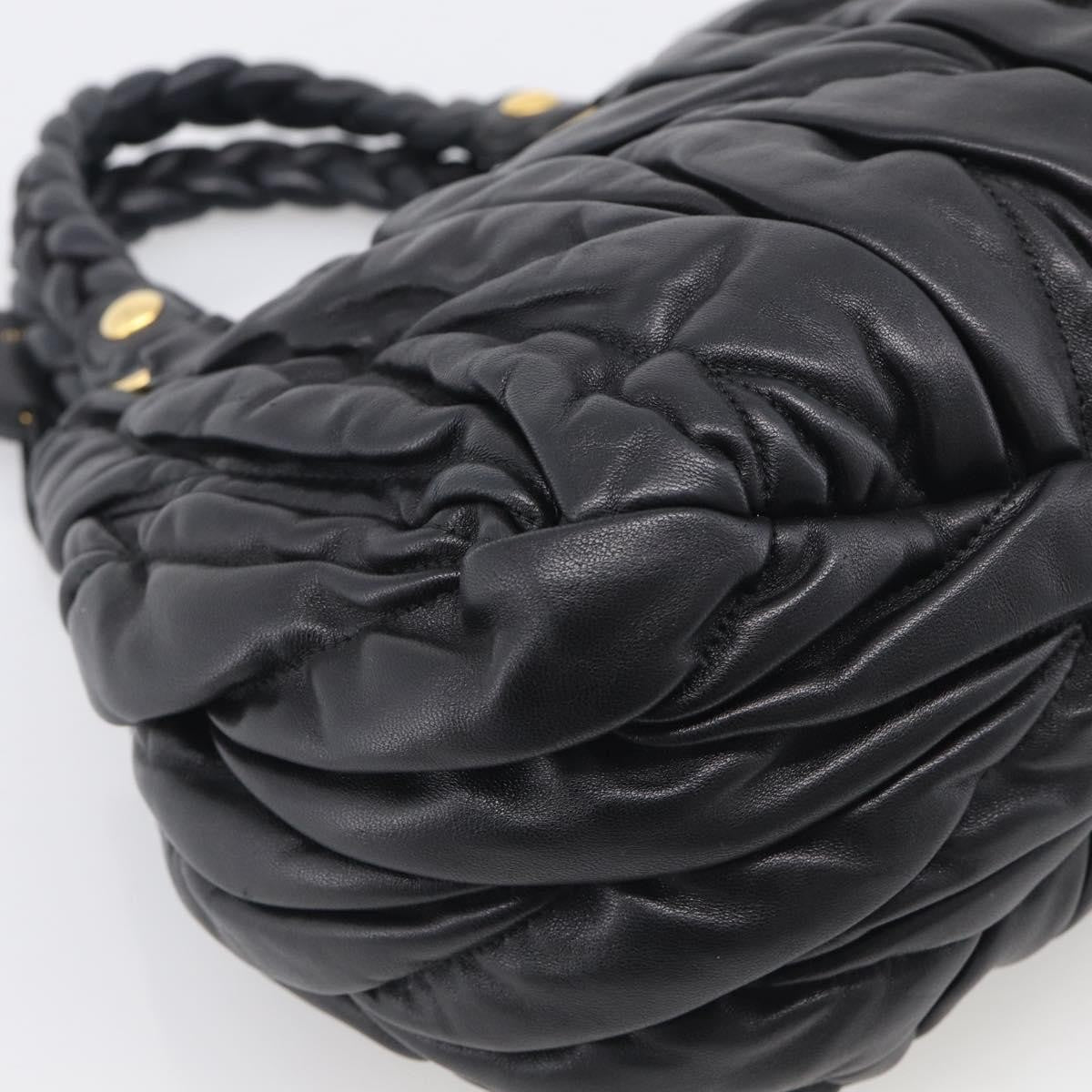 Miu Miu Coffer Convertible Satchel Matelasse Leather, Black, Leather, Handbag