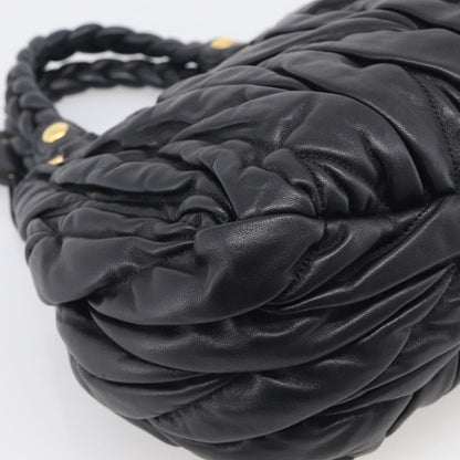 Miu Miu Coffer Convertible Satchel Matelasse Leather, Black, Leather, Handbag
