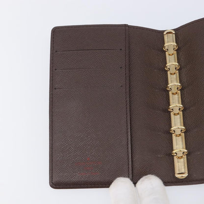 Louis Vuitton Ring Agenda Cover Damier, Brown, Canvas, Briefcase