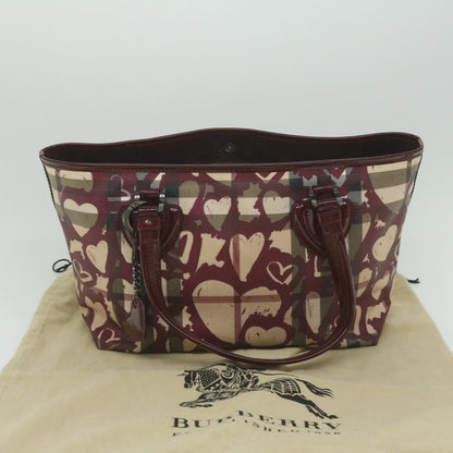 Burberry Open Nova Check Heart Coated Canvas, Multicolour, Canvas, Tote Bag