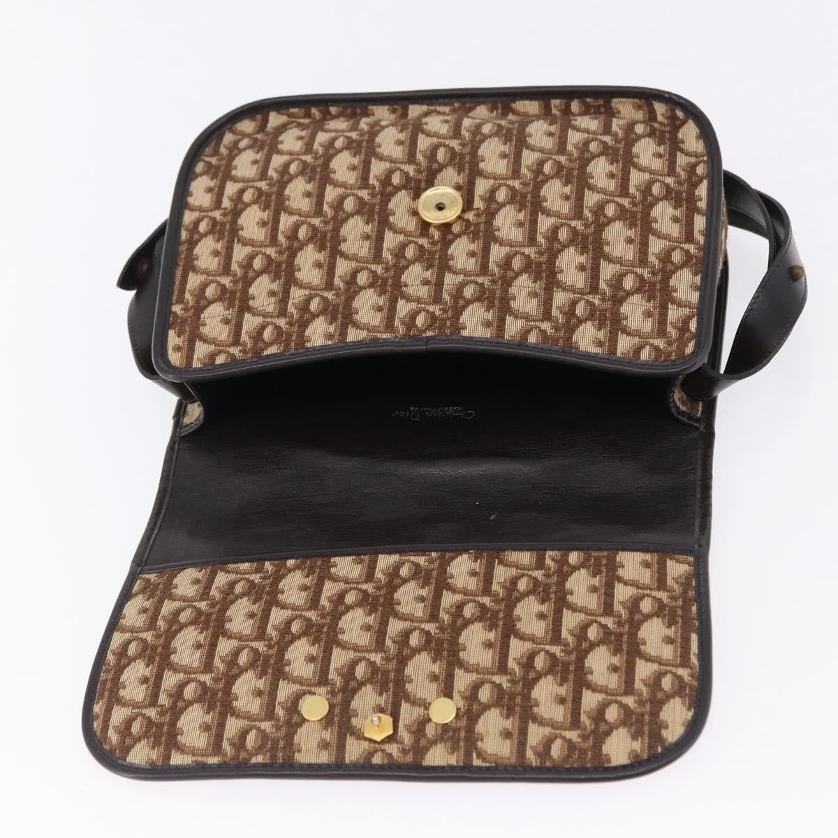 Christian Dior Trotter shoulder bag Sequins, Beige, Canvas, Shoulder Bag