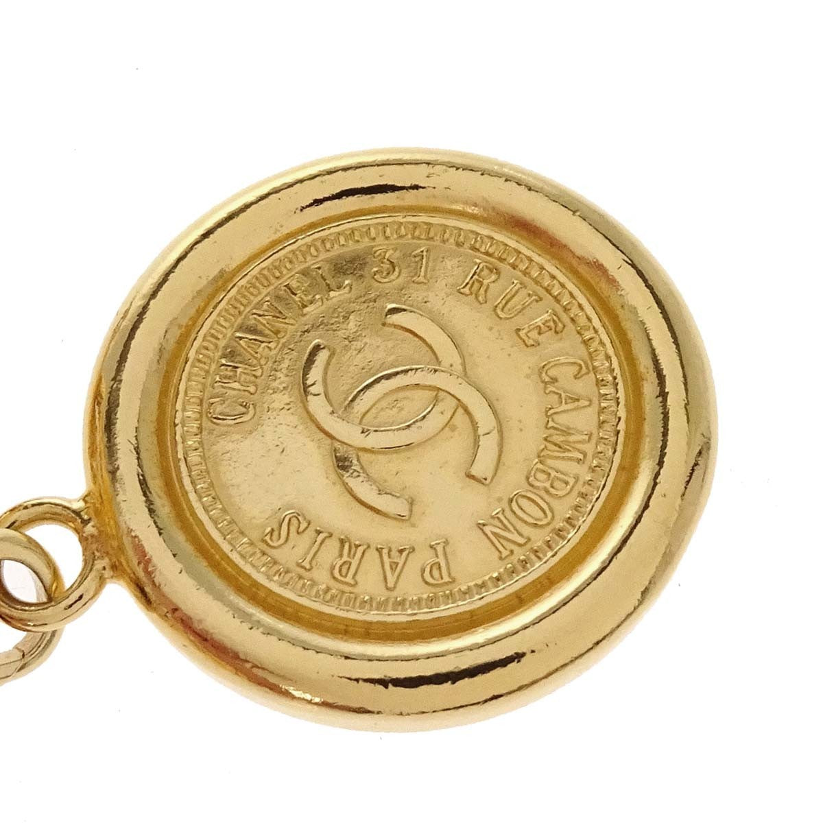 Chanel Vintage Medallion Logo Chain Belt Metal, Gold, Gold Plated, Belt