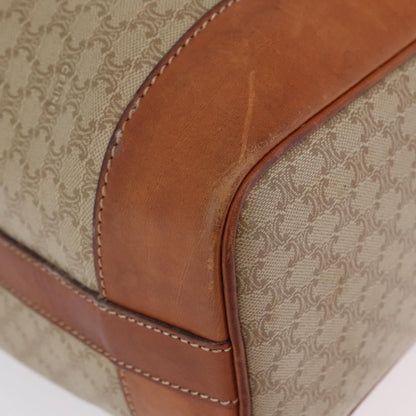 Celine Macadam Shoulder Canvas, Beige, Canvas, Crossbody Bag