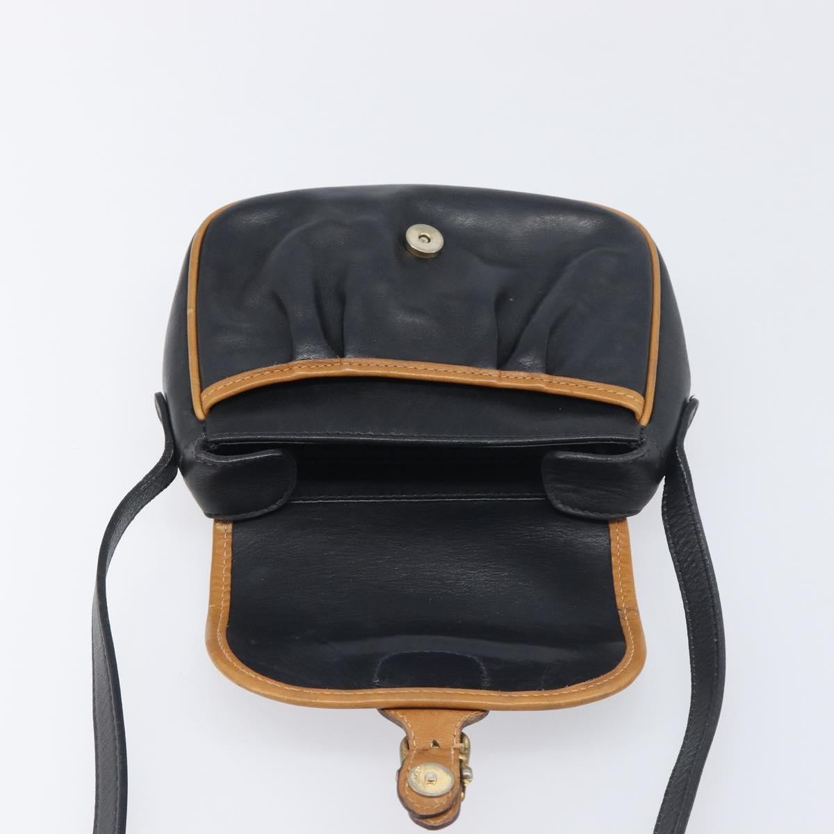 Celine Flap Shoulder Leather, Black, Leather, Shoulder Bag