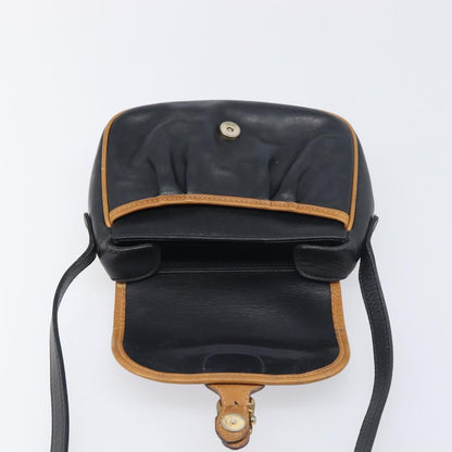 Celine Flap Shoulder Leather, Black, Leather, Shoulder Bag