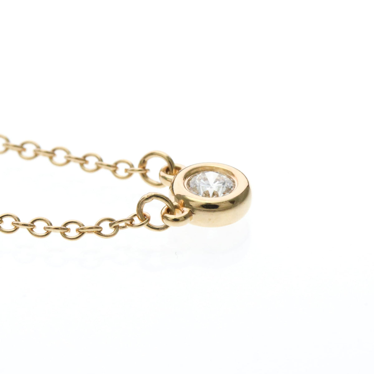 Tiffany & Co. Elsa Peretti Diamonds By The Yard Pendant 18K Rose Gold with Diamond, Gold, Pink Gold, Necklace