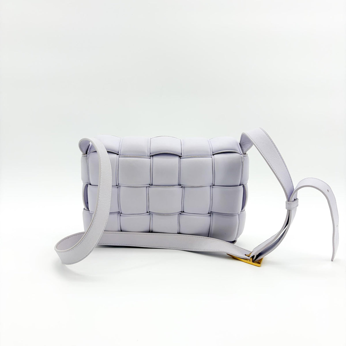 Bottega Veneta Cassette Padded Maxi Intrecciato Leather, Purple, Leather, Crossbody Bag